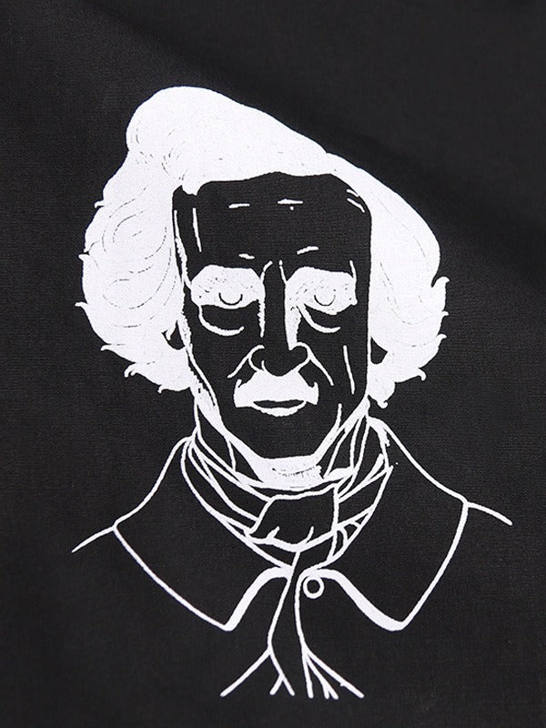 ORIGINAL PRINTED SPLIT-JOINT ROUND-NECK LONG DRESS