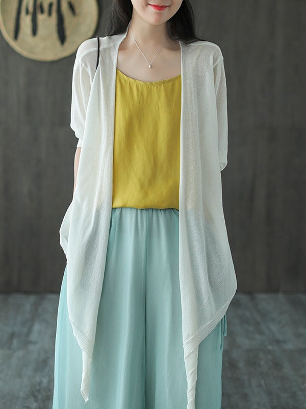 KNITTING TIES SUN-PROOF THIN OUTWEAR