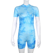 Short-sleeved blue