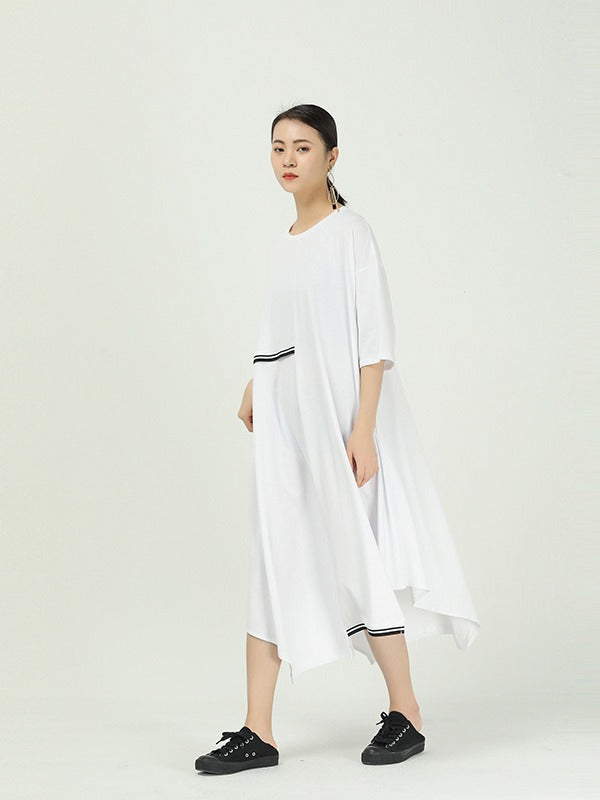 LOOSE SPLICING CROPPED DRESS