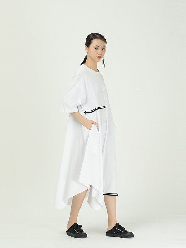 LOOSE SPLICING CROPPED DRESS