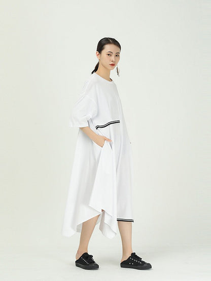 LOOSE SPLICING CROPPED DRESS