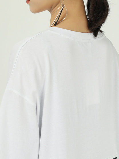 LOOSE SPLICING CROPPED DRESS