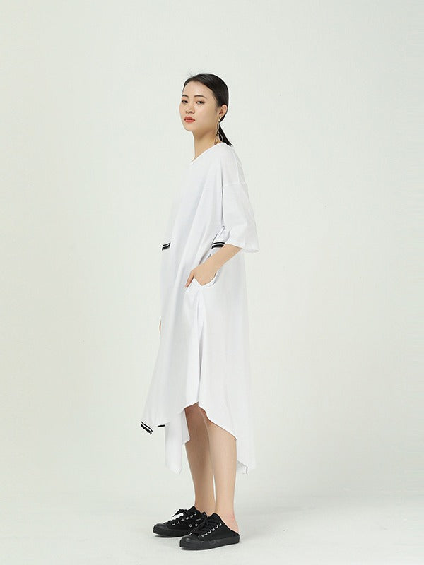 LOOSE SPLICING CROPPED DRESS