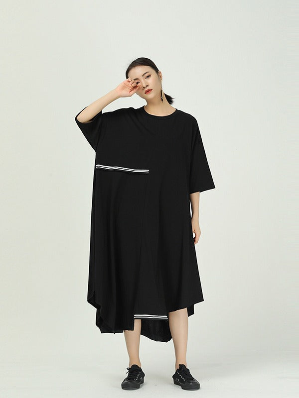 LOOSE SPLICING CROPPED DRESS