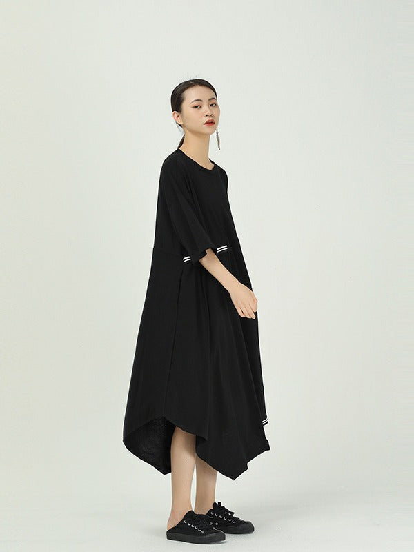 LOOSE SPLICING CROPPED DRESS