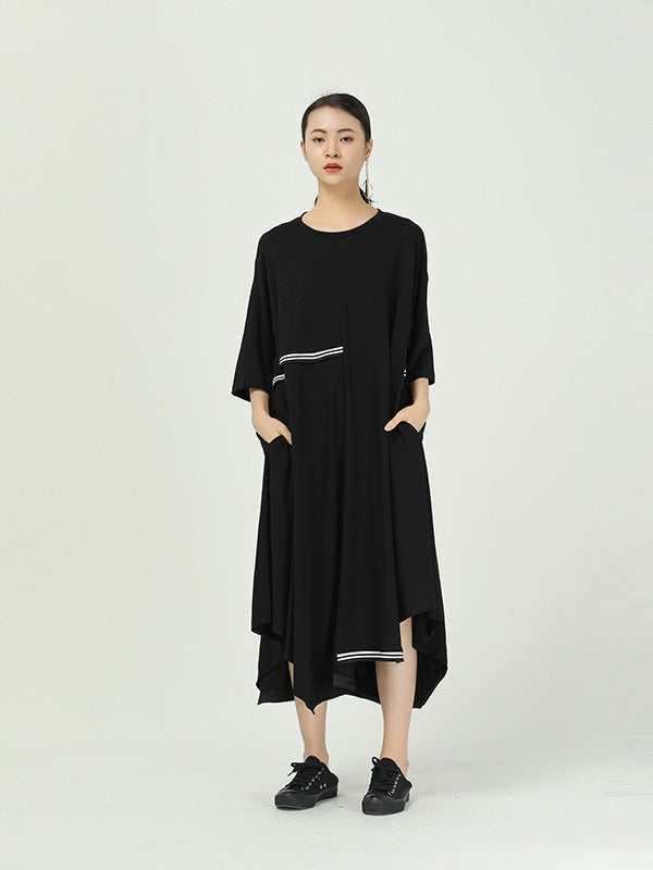 LOOSE SPLICING CROPPED DRESS