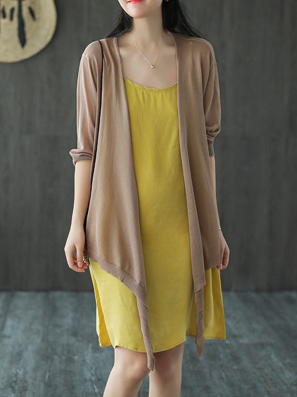 KNITTING TIES SUN-PROOF THIN OUTWEAR