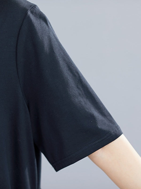 FLOWER MESH CROPPED SPLICING A-LINE DRESS