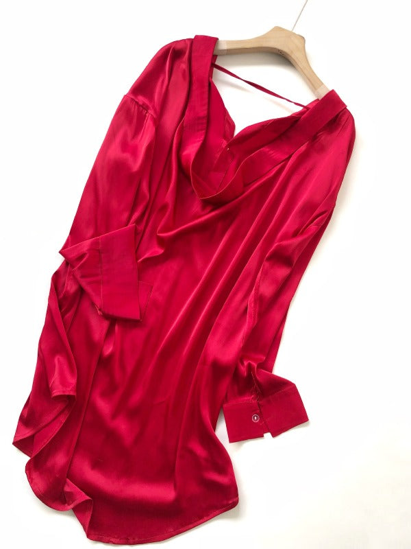 LOOSE SOLID COLOR COMFORTABLE BACKLESS PAJAMAS