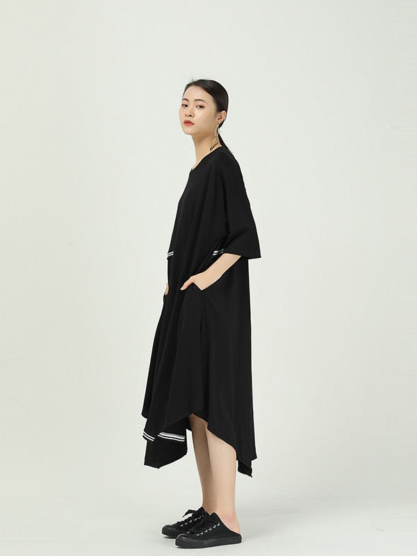 LOOSE SPLICING CROPPED DRESS