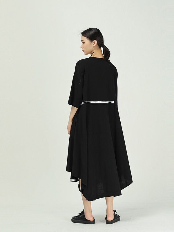 LOOSE SPLICING CROPPED DRESS