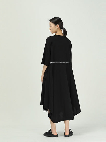 LOOSE SPLICING CROPPED DRESS