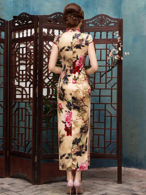 Floral Side Split Long Cheongsams