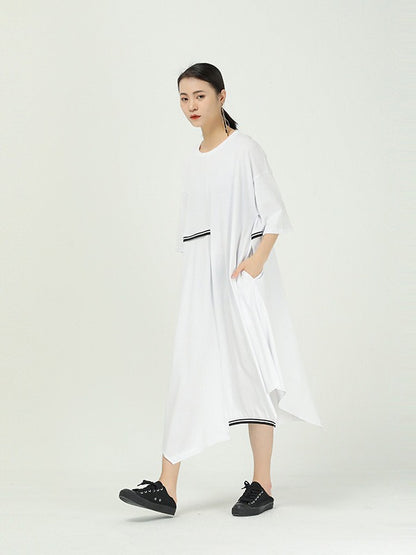 LOOSE SPLICING CROPPED DRESS