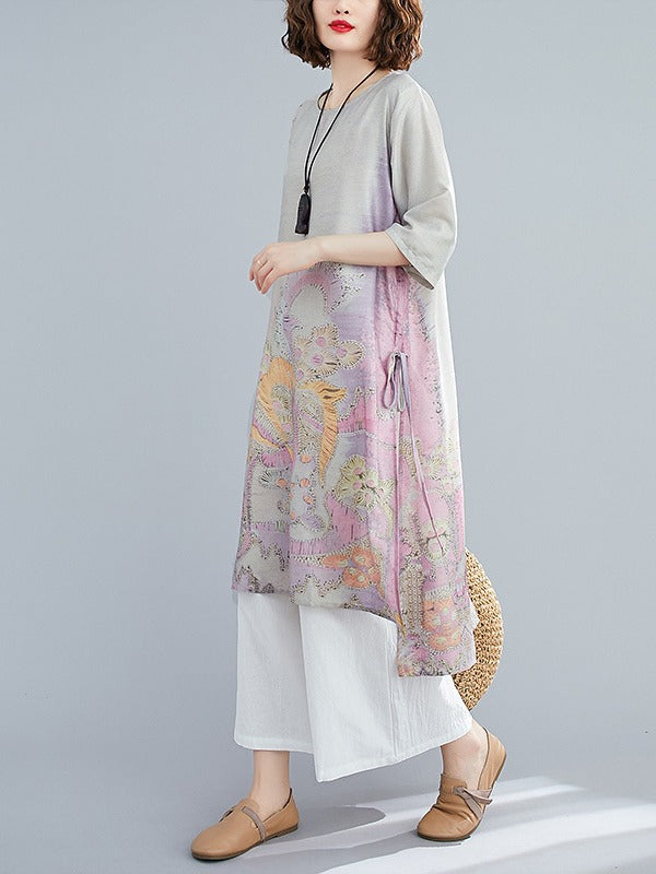 LOOSE NATIONAL STYLE PRINTING WIDE SUITS