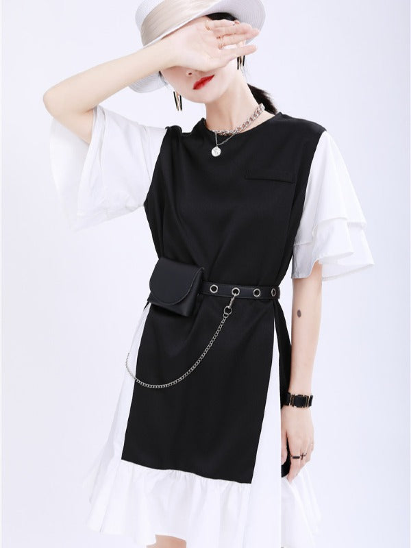 FASHION ORIGINAL SPLIT-JOINT GRACEFUL MINI DRESS