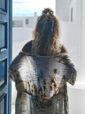 Floral Printed Lace-up Beach Cover-ups