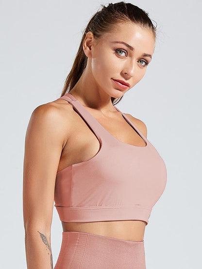 Solid Elasticity Wireless Shockproof Sports Bra