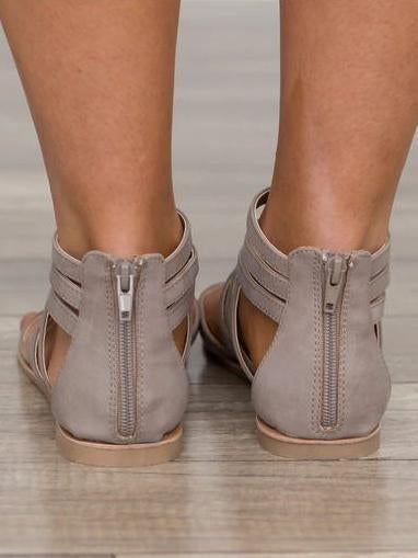 Crossover Strap Low-heel Shoes