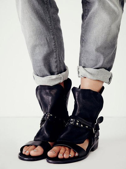 Fashion Open Toe Flats Shoes