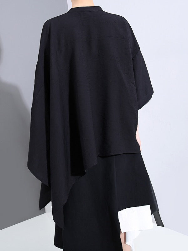 ORIGINAL SOLID SPLIT-JOINT BLOUSES&SHIRTS