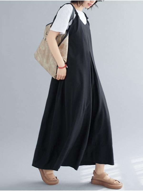 Loose Simple Solid Wide Leg Jumpsuits