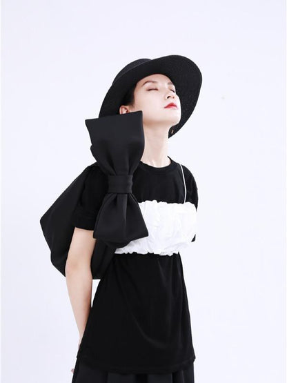 Original Two-Pieces Bishop Sleeve Round-Neck T-Shirt