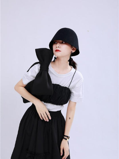 Original Two-Pieces Bishop Sleeve Round-Neck T-Shirt
