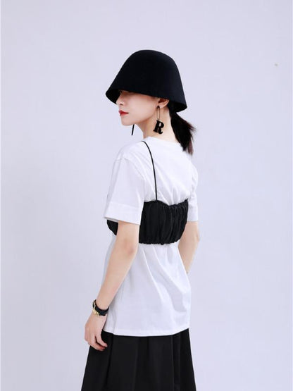 Original Two-Pieces Bishop Sleeve Round-Neck T-Shirt