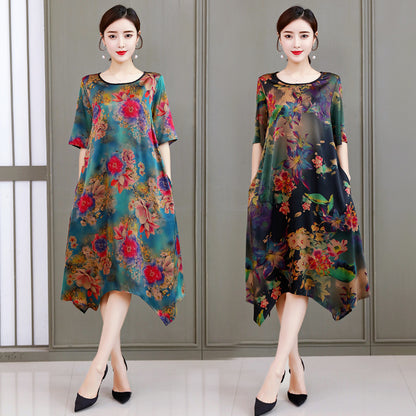 LOOSE FLOWER PRINTED NATIONAL DRESS