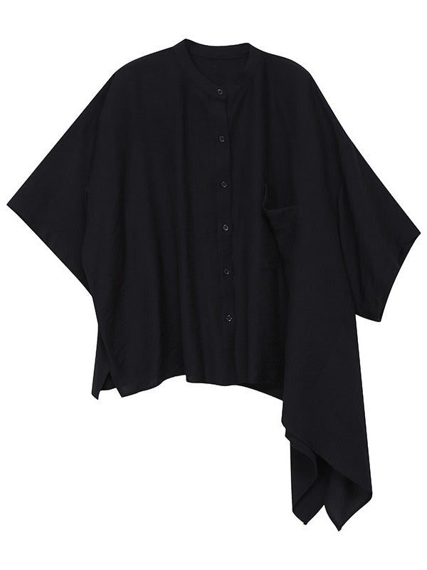 ORIGINAL SOLID SPLIT-JOINT BLOUSES&SHIRTS