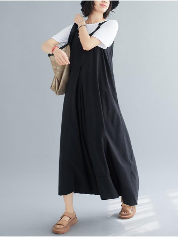 Loose Simple Solid Wide Leg Jumpsuits