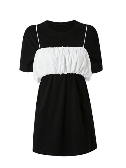 Original Two-Pieces Bishop Sleeve Round-Neck T-Shirt