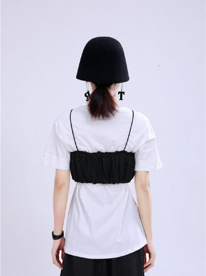 Original Two-Pieces Bishop Sleeve Round-Neck T-Shirt