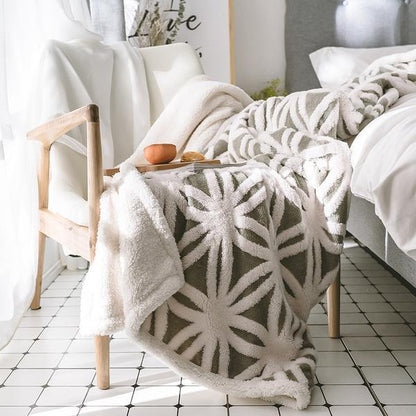 Cashmere Thick Winter Jacquard Warm Blanket