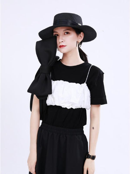 Original Two-Pieces Bishop Sleeve Round-Neck T-Shirt
