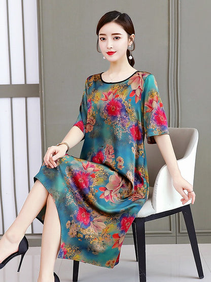 LOOSE FLOWER PRINTED NATIONAL DRESS