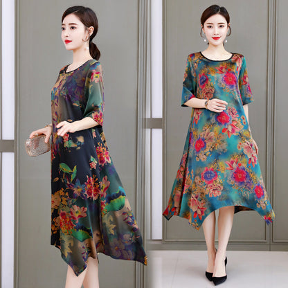 LOOSE FLOWER PRINTED NATIONAL DRESS