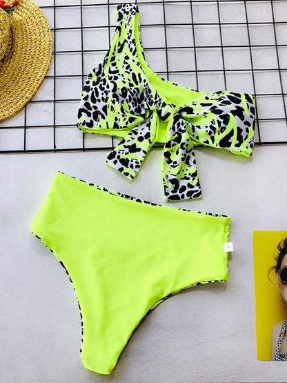 Knot High Waisted Bikini Swimsuit
