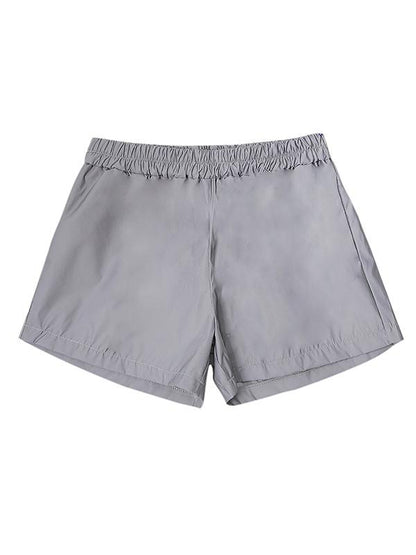 Solid Elastic Sport Shorts