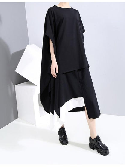 Original Cropped Batwing Sleeves Solid T-Shirts