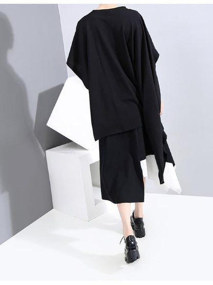 Original Cropped Batwing Sleeves Solid T-Shirts