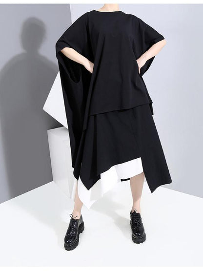 Original Cropped Batwing Sleeves Solid T-Shirts