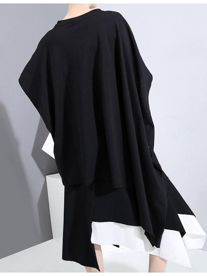 Original Cropped Batwing Sleeves Solid T-Shirts
