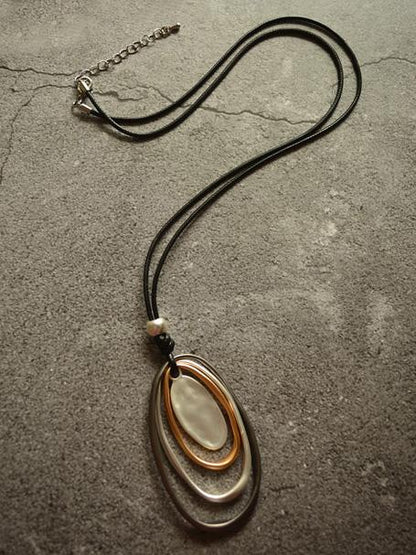 Multilayer Circle Long Necklace
