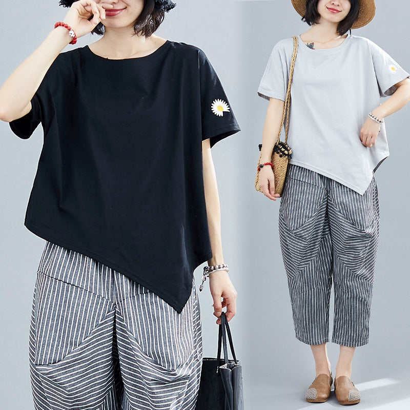 LOOSE DAISY EMBROIDERED SUITS