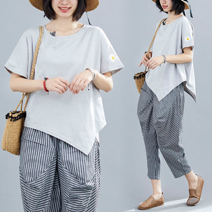 LOOSE DAISY EMBROIDERED SUITS
