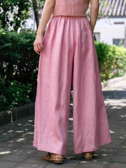 Casual Split-Side Wide Leg Culotte& Pants