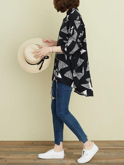 Artistic Drawstring Elasticity Batwing Sleeve Shirt Blouse Tops
